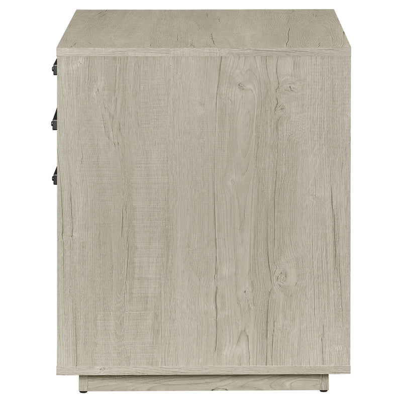 Loomis 3-drawer Home Office File Cabinet Whitewashed Grey - 805882