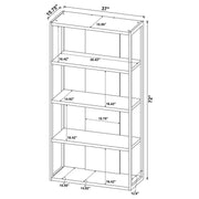 Loomis 72-inch 4-shelf Bookshelf Whitewashed Grey - 805883