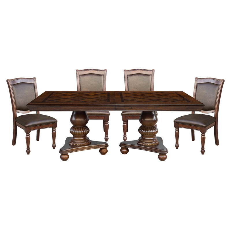 Lordsburg Brown Chery Extendable Dining Set - DMV FurnitureDining Room Set