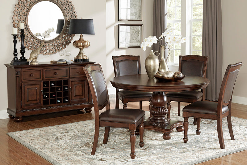Lordsburg Brown Chery Round Dining Set - DMV FurnitureDining Room Set