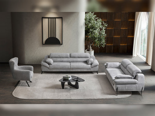 Lorenzo 3-pieces (Sofa & Loveseat & Chair) Livingroom Set in Grey - 200-ST-LOR-SOFT13-321