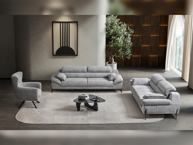 Lorenzo Chair in Grey - 200-ST-LOR-SOFT13-B