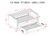 Loretta Gray Twin Daybed - DMV FurnitureDaybed