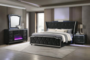Lorient 4-piece California King Bedroom Set Black - 223161KW-S4B