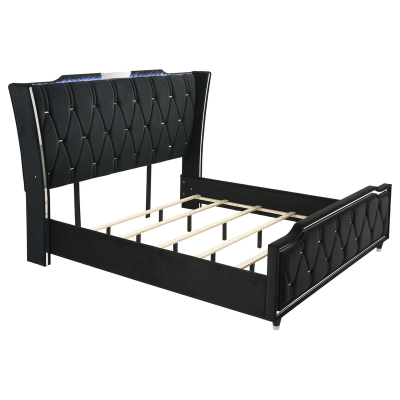 Lorient 4-piece California King Bedroom Set Black - 223161KW-S4B