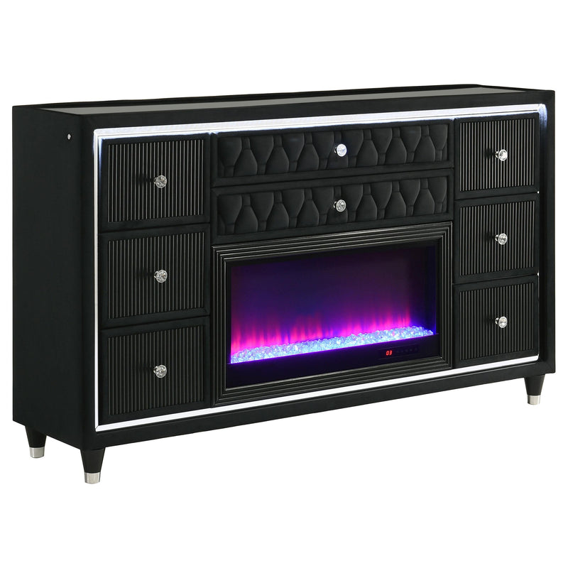 Lorient 4-piece California King Bedroom Set Black - 223161KW-S4B