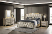 Lorient 4-piece California King Bedroom Set Ivory and Camel - 222661KW-S4