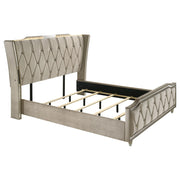 Lorient 4-piece California King Bedroom Set Ivory and Camel - 222661KW-S4B
