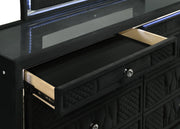 Lorient 4-piece Eastern King Bedroom Set Black - 223161KE-S4
