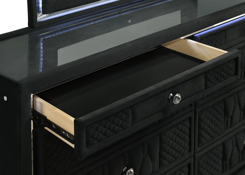 Lorient 4-piece Eastern King Bedroom Set Black - 223161KE-S4