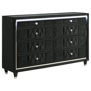 Lorient 4-piece Eastern King Bedroom Set Black - 223161KE-S4