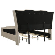 Lorient 4-piece Eastern King Bedroom Set Ivory and Camel - 222661KE-S4B