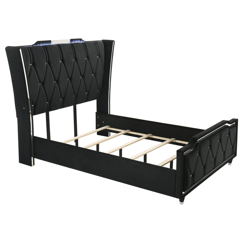 Lorient 4-piece Queen Bedroom Set Black - 223161Q-S4