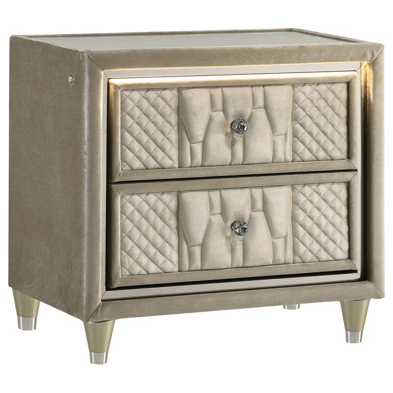 Lorient 5-piece Eastern King Bedroom Set Ivory and Camel - 222661KE-S5