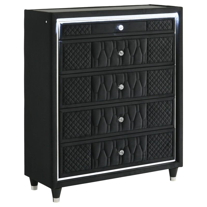 Lorient 5-piece Queen Bedroom Set Black - 223161Q-S5B