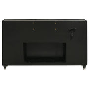 Lorient 8-drawer LED Bedroom Flame Box Dresser Black - 223163FB