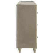 Lorient 8-drawer LED Bedroom Flame Box Dresser Ivory Camel - 222663FB