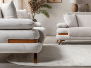 Loris 3-pieces (Sofa & Loveseat & Chair) Livingroom Set - Brown in Cream - 200-ST-LORI-SOFT03-321