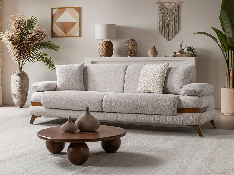 Loris 3-pieces (Sofa & Loveseat & Chair) Livingroom Set - Cream in Cream - 200-ST-LORI-ISTANBUL01-321