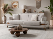 Loris 3-pieces (Sofa & Loveseat & Chair) Livingroom Set - Cream in Cream - 200-ST-LORI-ISTANBUL01-321
