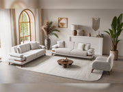 Loris Chair - Brown in Cream - 200-ST-LORI-SOFT03-B