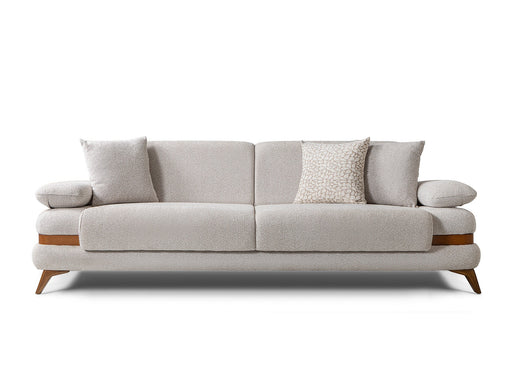 Loris Convertible Loveseat - Brown in Cream - 200-ST-LORI-SOFT03-2