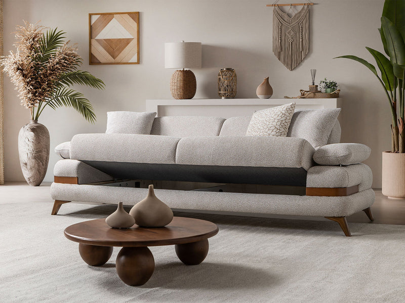 Loris Convertible Loveseat - Cream in Cream - 200-ST-LORI-ISTANBUL01-2