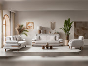 Loris Convertible Loveseat - Cream in Cream - 200-ST-LORI-ISTANBUL01-2
