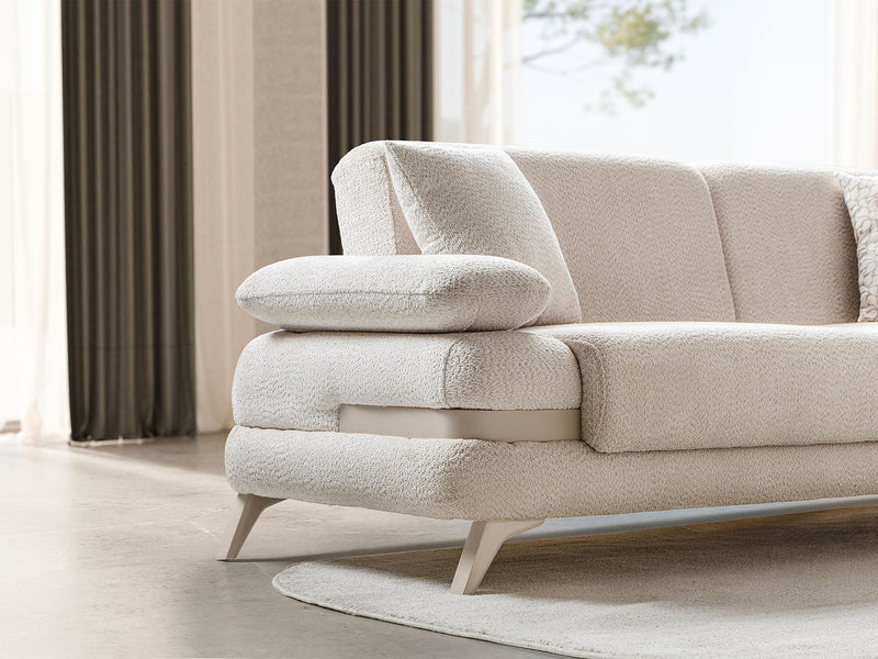 Loris Convertible Loveseat - Cream in Cream - 200-ST-LORI-ISTANBUL01-2