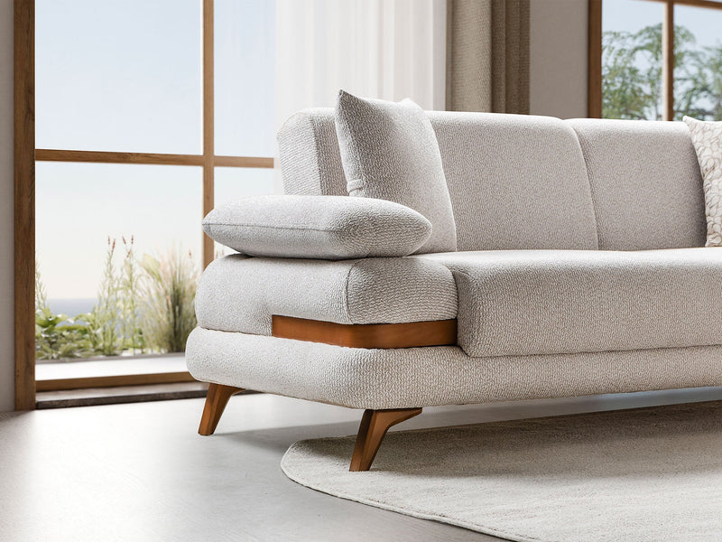 Loris Convertible Loveseat - Cream in Cream - 200-ST-LORI-ISTANBUL01-2
