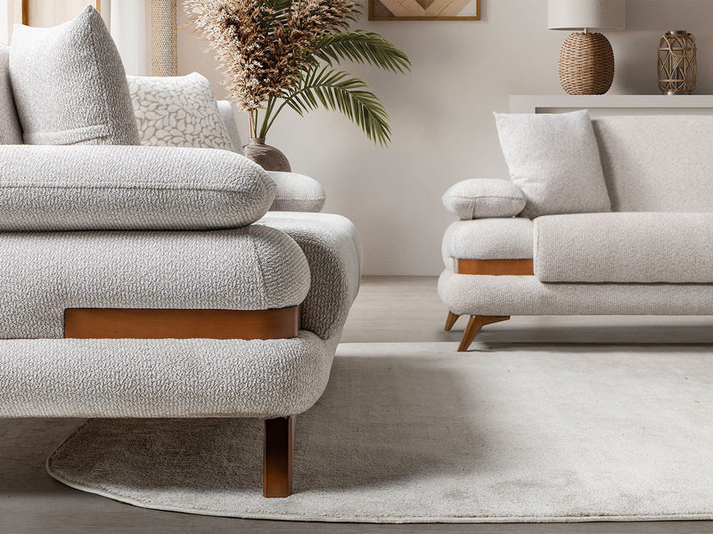 Loris Convertible Loveseat - Cream in Cream - 200-ST-LORI-ISTANBUL01-2
