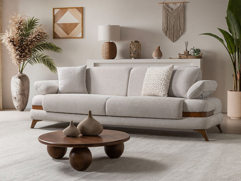 Loris Convertible Loveseat - Cream in Cream - 200-ST-LORI-ISTANBUL01-2