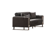 Lotus 3-pieces (Sofa & Loveseat & Chair) Livingroom Set Grey in Grey - 101-LOT-14245-321