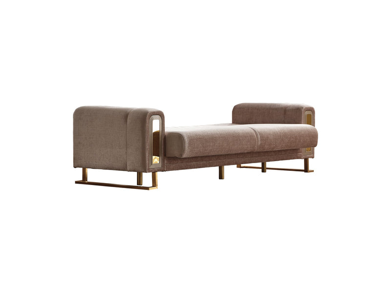 Lotus 4-pieces (2 Sofa & 2 Chair) Livingroom Set Cream in Cream - 101-LOT-13553-3311