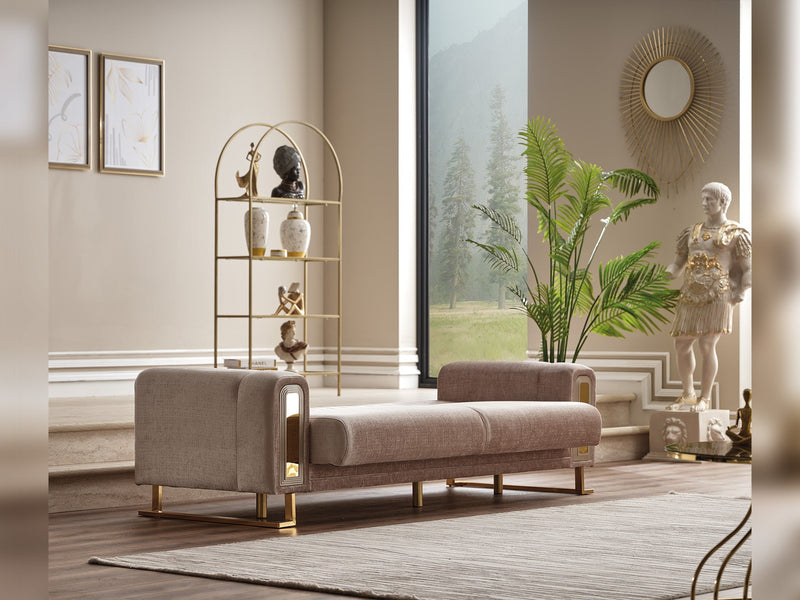 Lotus 4-pieces (2 Sofa & 2 Chair) Livingroom Set Cream in Cream - 101-LOT-13553-3311
