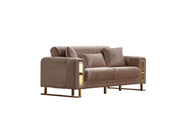 Lotus Convertible Loveseat Cream in Cream - 101-LOT-13553-2