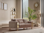 Lotus Convertible Loveseat Cream in Cream - 101-LOT-13553-2