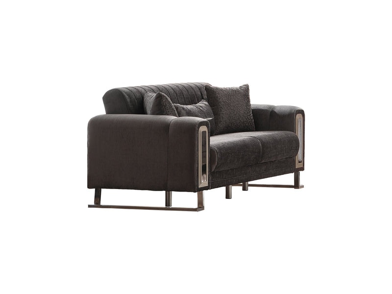 Lotus Convertible Loveseat Grey in Grey - 101-LOT-14245-2