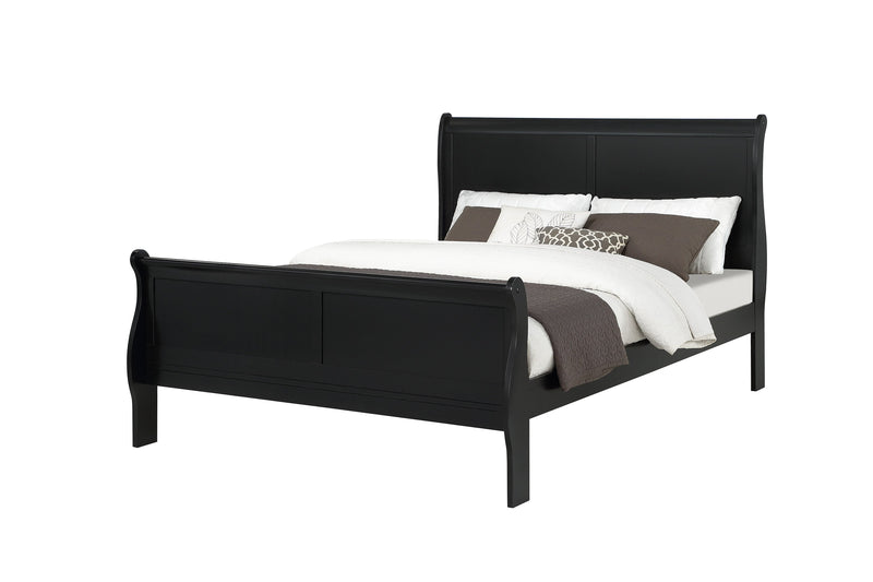 Louis Philip Black King Sleigh Bed - DMV FurnitureKing Bed