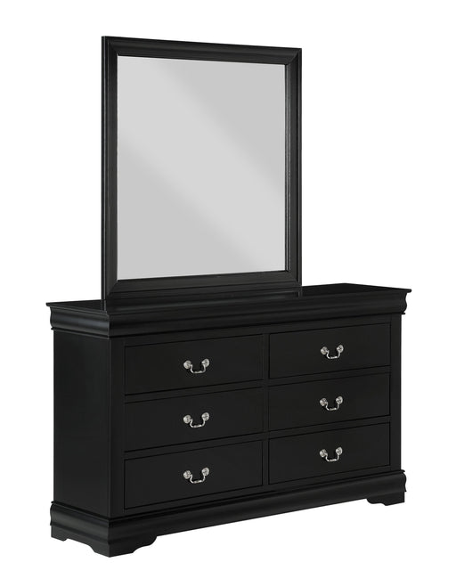 Louis Philip Black Mirror - DMV FurnitureMirror