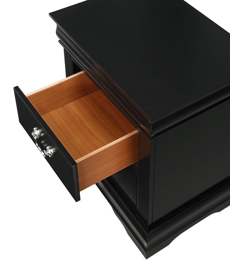 Louis Philip Black Nightstand - DMV FurnitureNightstand