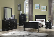  Louis Philip Black Youth Sleigh Bedroom Set - DMV FurnitureYouth Bedroom Set