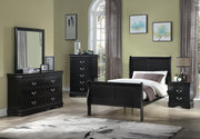  Louis Philip Black Youth Sleigh Bedroom Set - DMV FurnitureYouth Bedroom Set