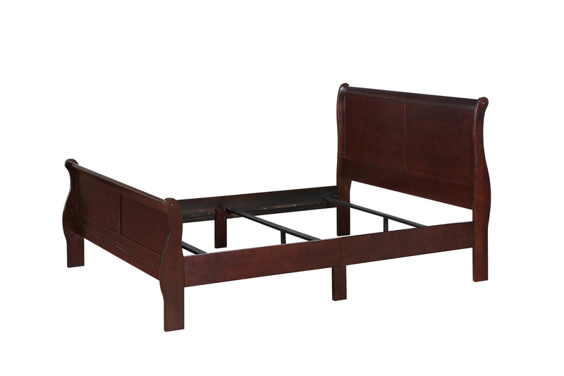 Louis Philip Cherry King Sleigh Bed - DMV FurnitureKing Bed
