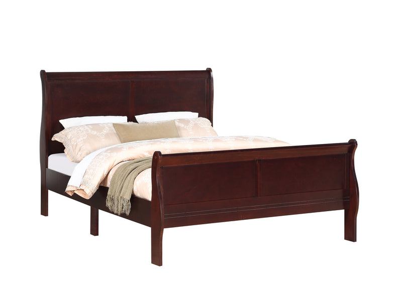 Louis Philip Cherry King Sleigh Bed - DMV FurnitureKing Bed
