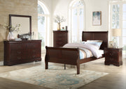  Louis Philip Cherry Youth Sleigh Bedroom Set - DMV FurnitureYouth Bedroom Set