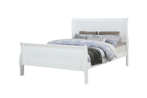 Louis Philip White King Sleigh Bed - DMV FurnitureKing Bed