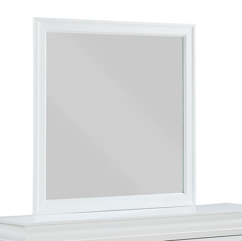 Louis Philip White Mirror - DMV FurnitureMirror