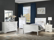 Louis Philip White Twin Sleigh Bed - DMV FurnitureTwin Bed