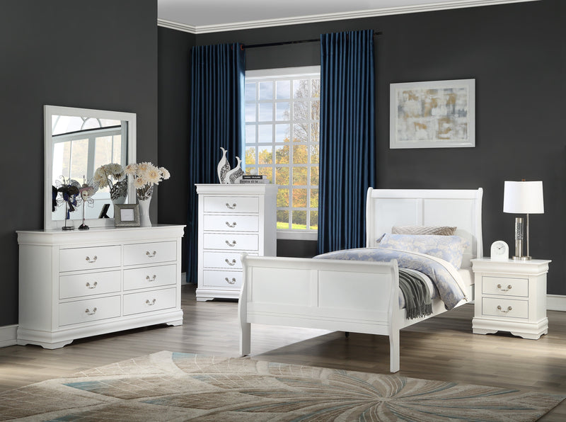 Louis Philip White Youth Sleigh Bedroom Set - DMV FurnitureYouth Bedroom Set